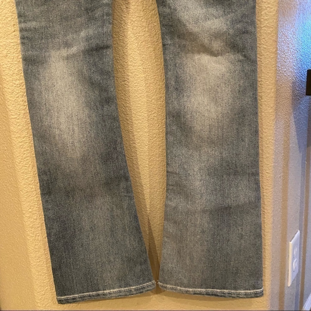 NWT~MUDD Light Blue Embellished Bling Skinny Boot Low Rise Jeans Size 3 - Picture 4 of 10